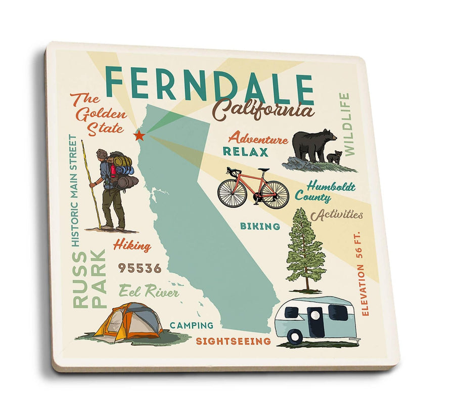 Ceramic Coaster | Ferndale California Icons Ceramic Coaster | Ferndale California Icons