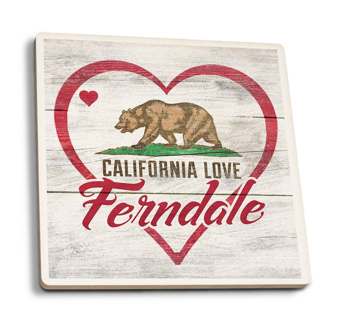 Ceramic Coaster | Ferndale California Love State Flag Ceramic Coaster | Ferndale California Love State Flag