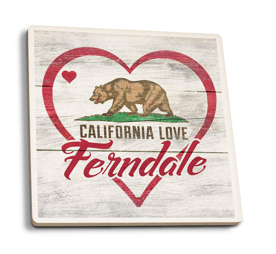 Ceramic Coaster | Ferndale California Love State Flag Ceramic Coaster | Ferndale California Love State Flag