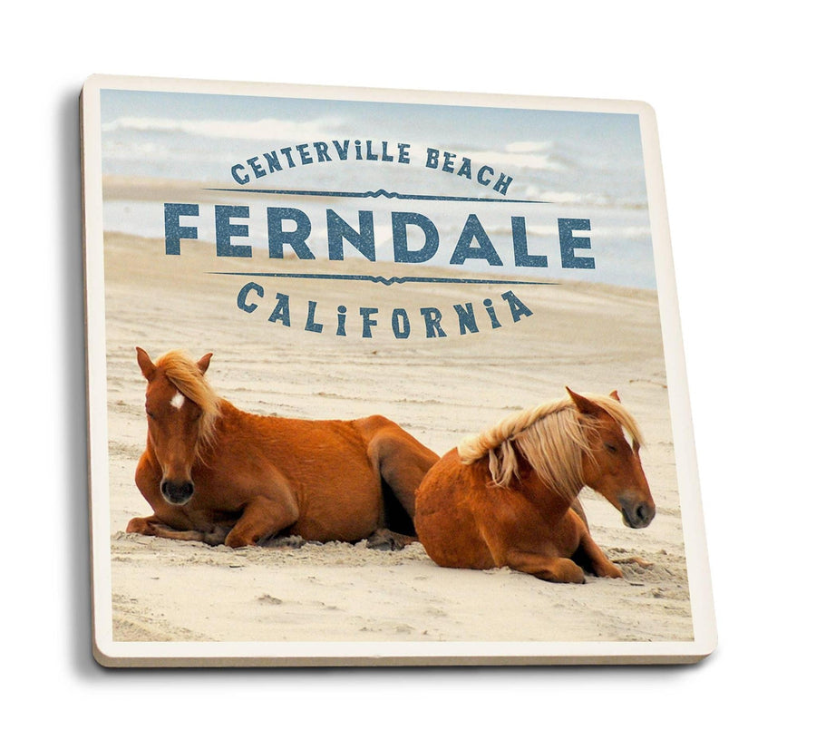 Ceramic Coaster | Horse on Centerville Beach Ceramic Coaster | Horse on Centerville Beach
