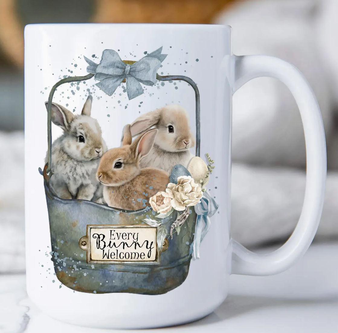 Ceramic Coffee Mug | Every Bunny Welcome