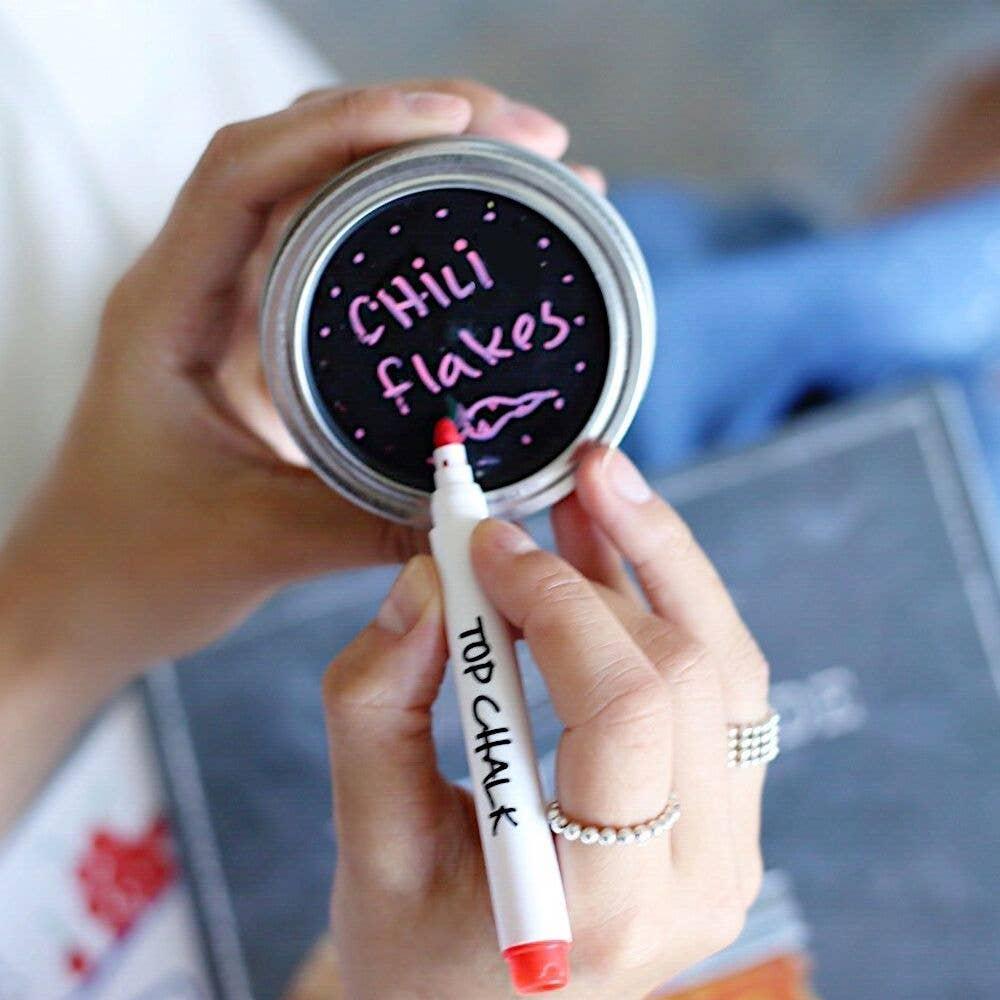 Chalk Top Blackboard Labelling Lids For Mason Jars