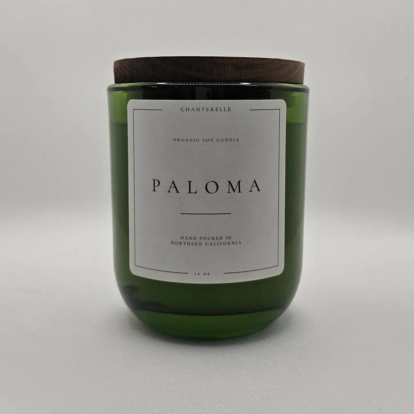 Chanterelle Candle Organic Soy Candle 12 oz "Paloma" Grapefruit