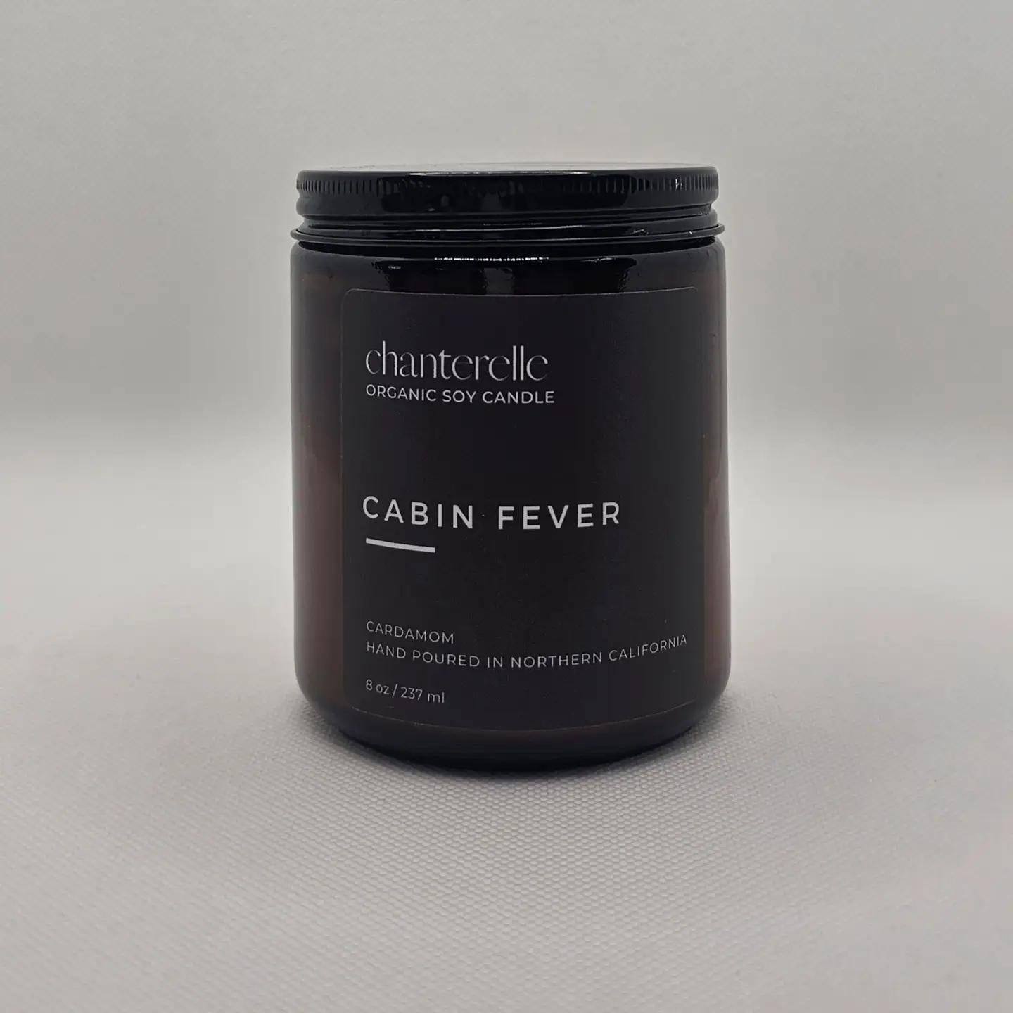 Chanterelle Candle Organic Soy Candle 8 oz | "Cabin Fever" Cardamom