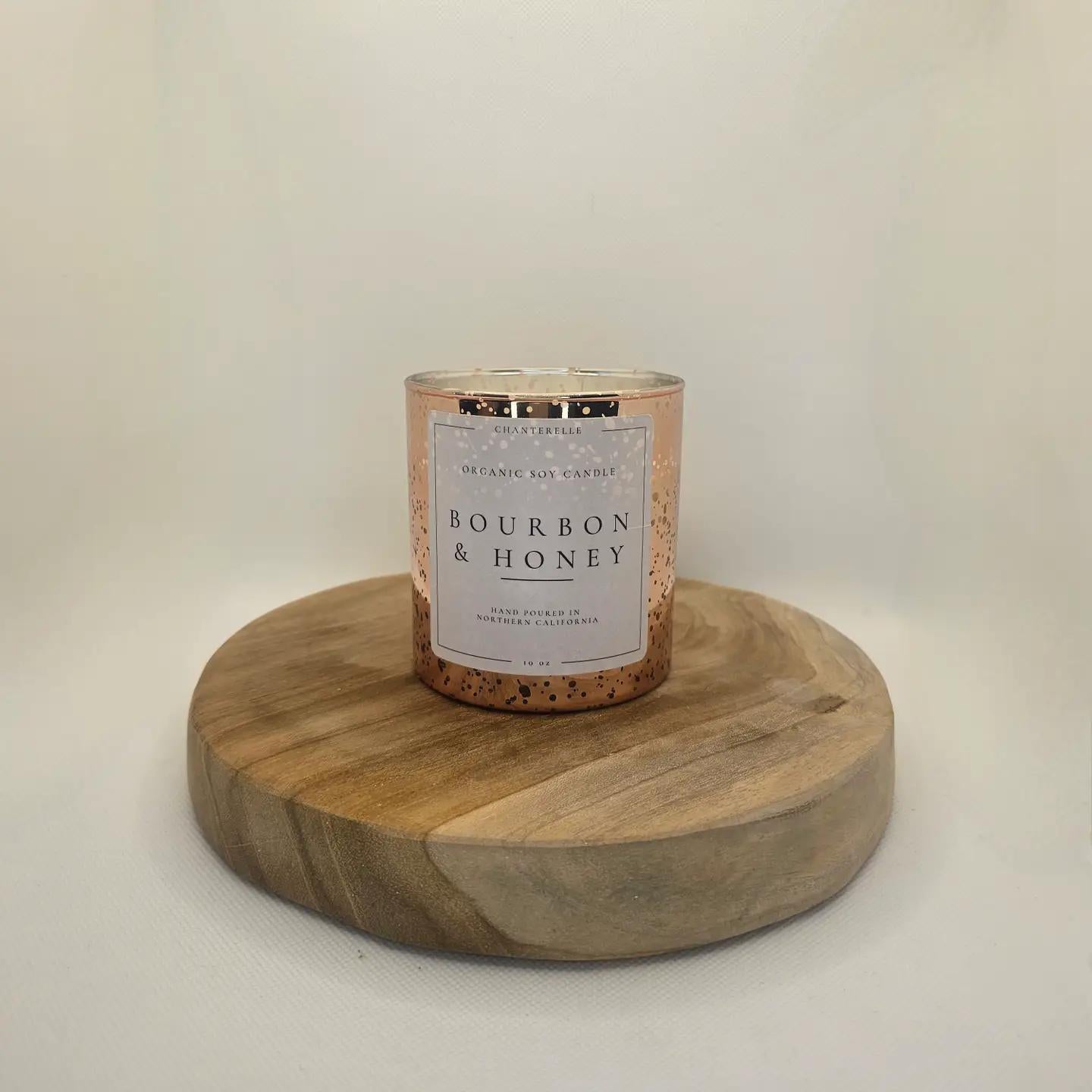 Chanterelle Candle Organic Soy Candle “Bourbon & Honey” in Copper Tumbler