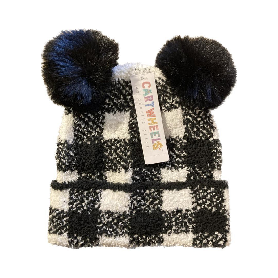Charlie Paige Children's Fuzzy Plaid Beanie