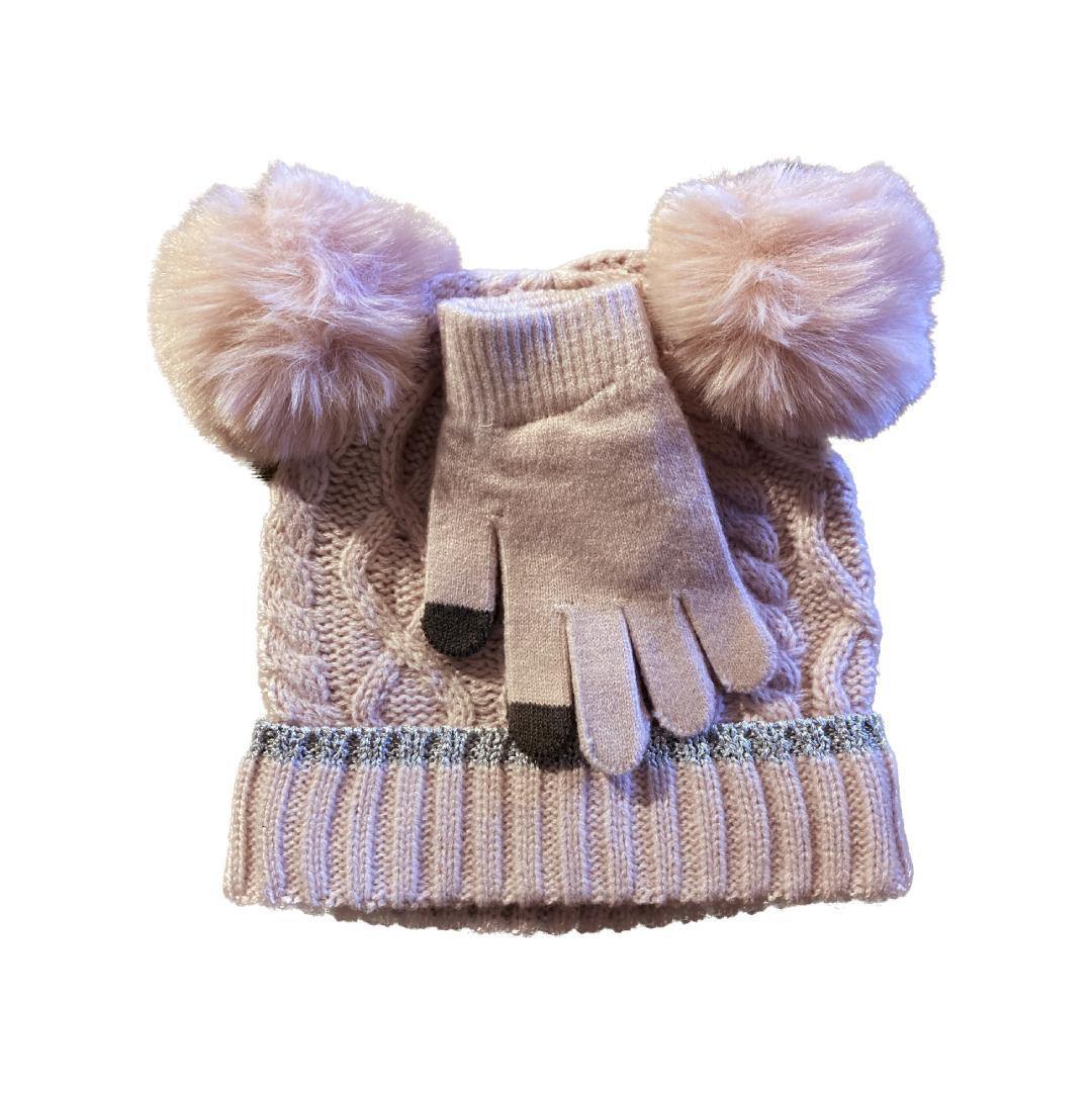 Charlie Paige Children's Knitted  Beanie & Gloves