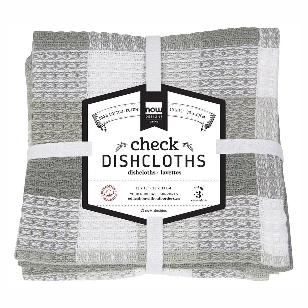 Now Designs Waffle Dishcloths Set of 3 Check London Gray Now Designs Waffle Dishcloths Set of 3