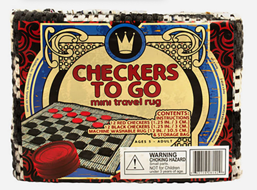 Checkers To Go Mini Travel Rug Game Checkers To Go Mini Travel Rug Game