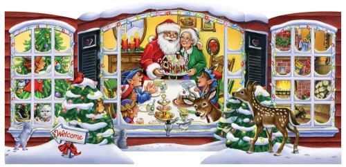 Expandable 18" Advent Calendars w/ Fun Glitter Holiday Pictures Christmas Feast BB910 Expandable 18" Advent Calendars w/ Fun Glitter Holiday Pictures