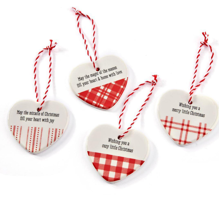 Christmas Ornament Ceramic Heart