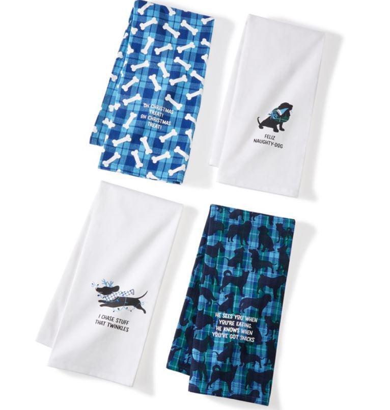 Christmas Tea Towel Dogs
