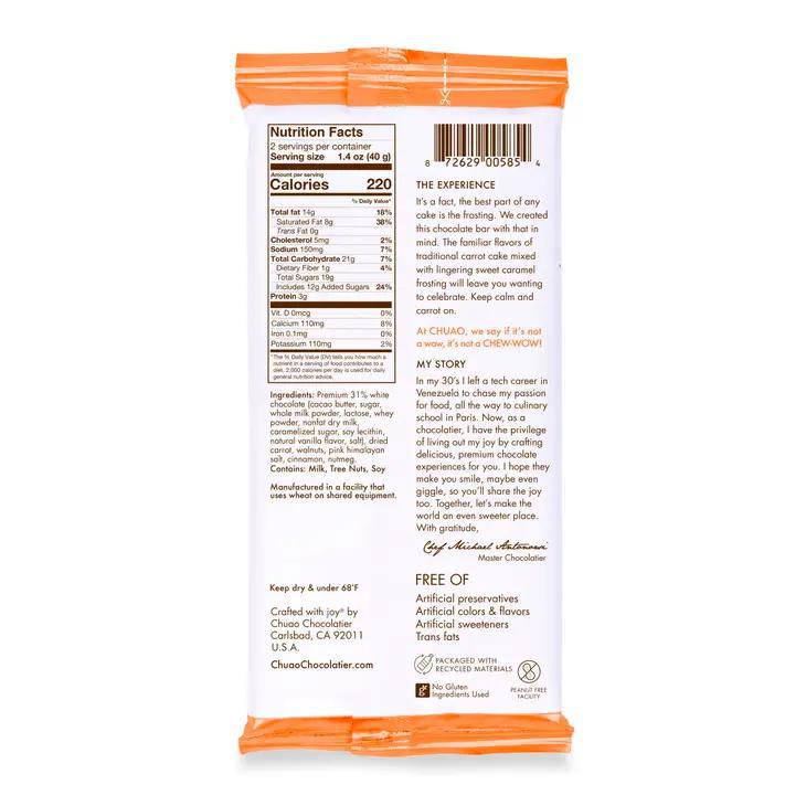 Chuao Chocolatier Chocolate Bar | Carrot Cake Chuao Chocolatier Chocolate Bar | Carrot Cake