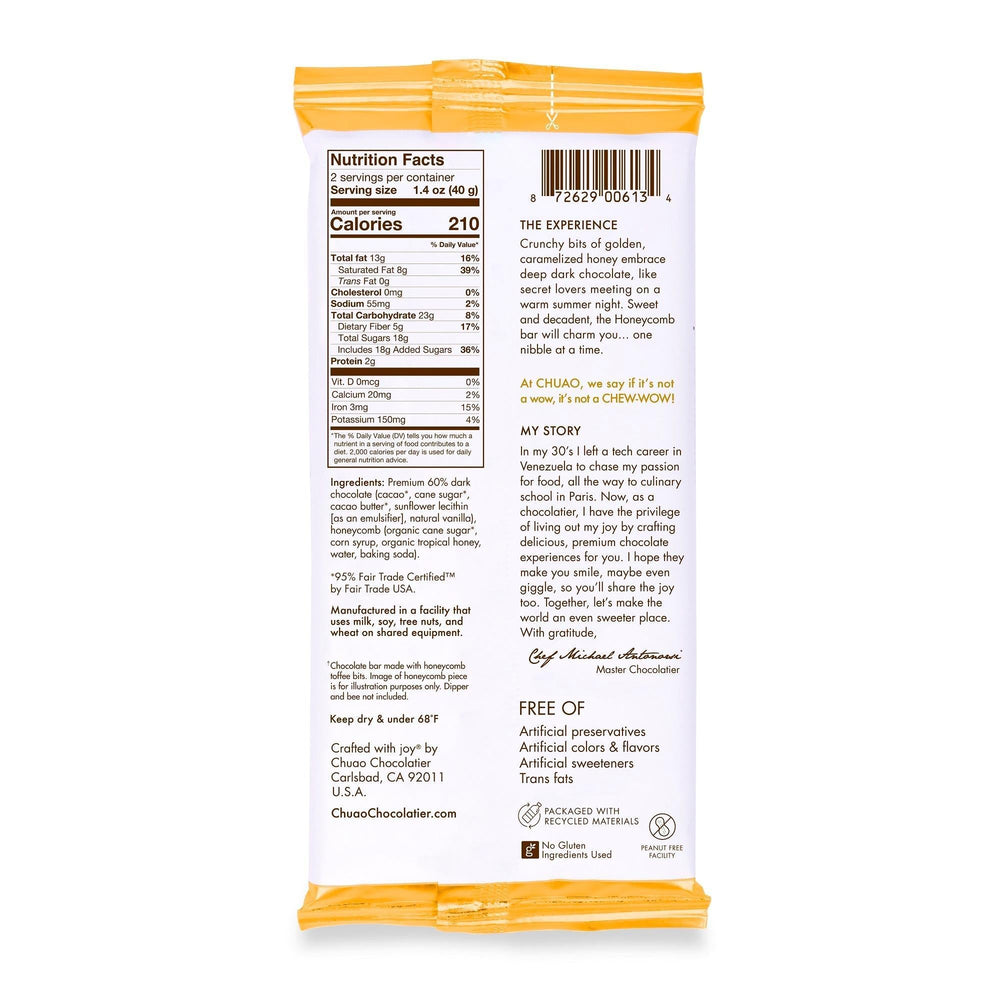 Chuao Chocolatier Chocolate Bar Mini | Honeycomb Chuao Chocolatier Chocolate Bar Mini | Honeycomb