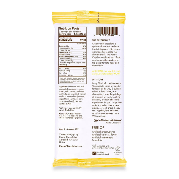 Chuao Chocolatier Chocolate Bar | Potato Chip Chuao Chocolatier Chocolate Bar | Potato Chip