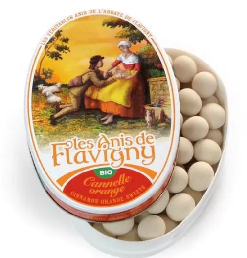 Les Anis De Flavigny Organic Mints Cinnamon Orange