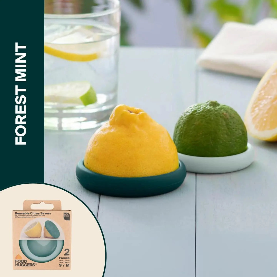 Food Huggers Silicone Food Saver Citrus Savers – Forest Mint ( Set of 2) Food Huggers Silicone Food Saver