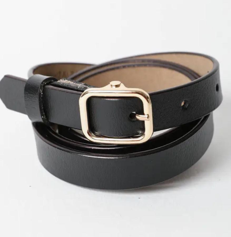 Classic Skinny Leather Fashion Belt