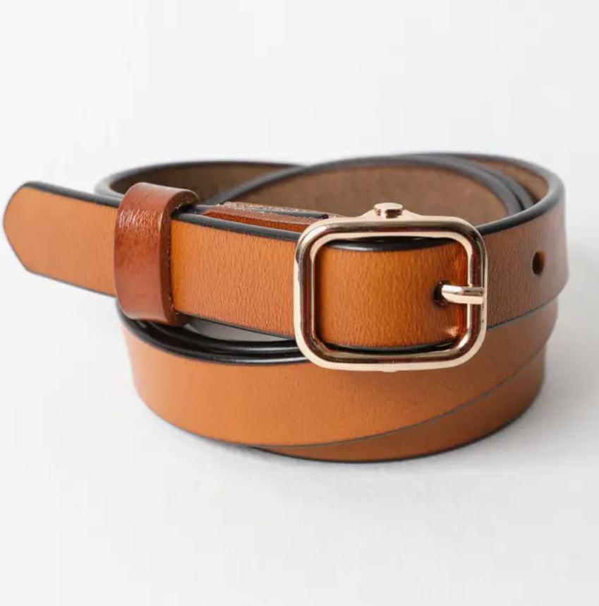 Classic Skinny Leather Fashion Belt