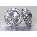 Crystal Rhinestone Rivoli Post Earrings Clear Crystal Rhinestone Rivoli Post Earrings