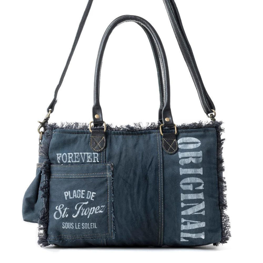 Coastal Steel Upcycled Tote in Blue Coastal Steel Upcycled Tote in Blue
