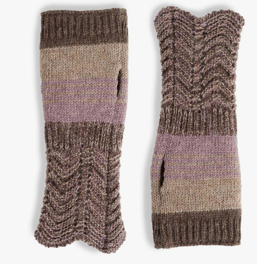 COCO + CARMEN Verigated Knit Fingerless Gloves