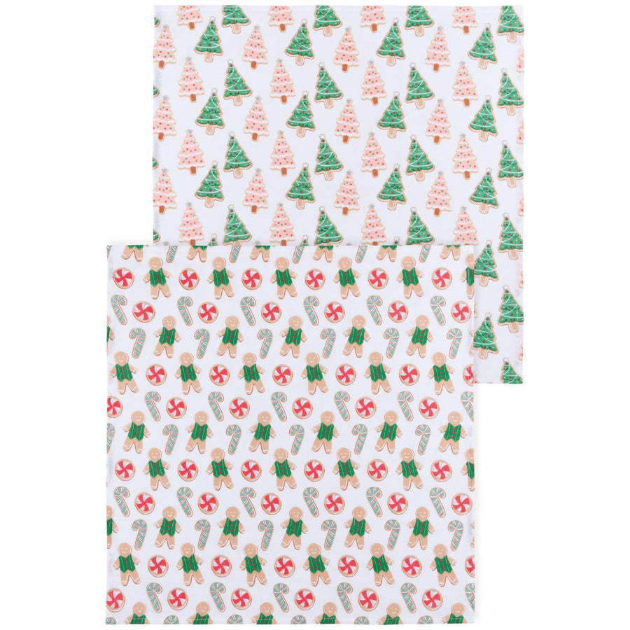 Cookie Exchange Christmas Floursack Dishtowels Set Cookie Exchange Christmas Floursack Dishtowels Set