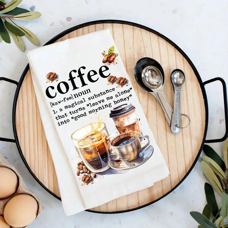 Cotton Tea Towel | Coffee Magical Substance Funny Cotton Tea Towel | Coffee Magical Substance Funny