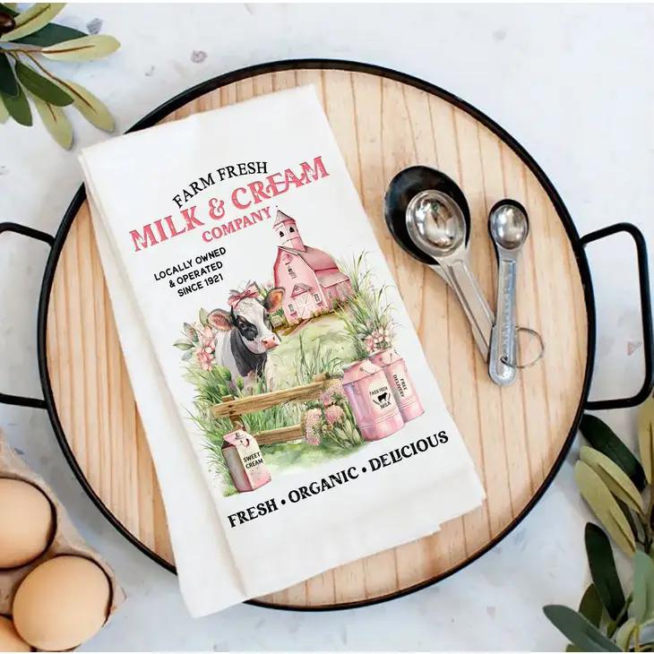 Cotton Tea Towel | Country Farm Fresh Milk & Creamery Cotton Tea Towel | Country Farm Fresh Milk & Creamery