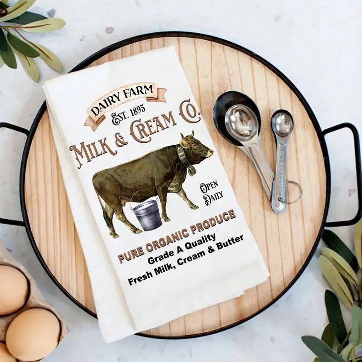 Cotton Tea Towel | Dairy Farm Milk & Cream Co. Cotton Tea Towel | Dairy Farm Milk & Cream Co.