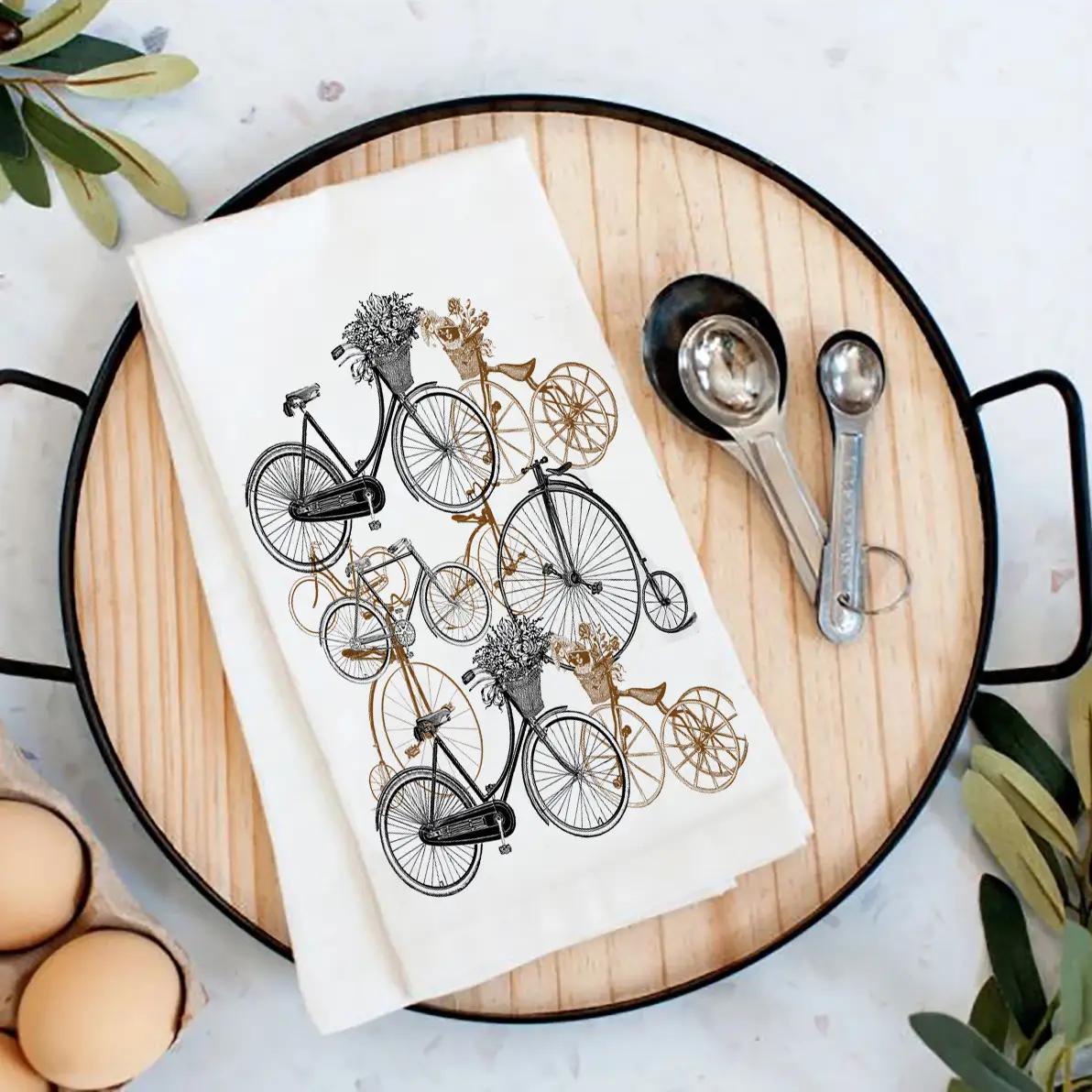 Cotton Tea Towel | Vintage Set of Bicycles Cotton Tea Towel | Vintage Set of Bicycles