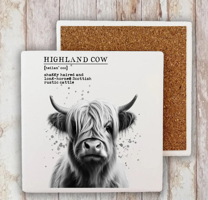 Decorative Stone Coaster Cow Definition