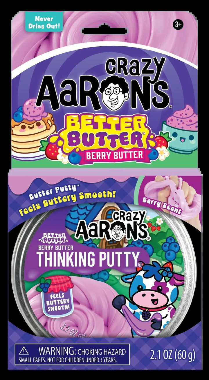 Crazy Aaron's Better Butter Berry - 4" Thinking Putty Tin Crazy Aaron's Better Butter Berry - 4" Thinking Putty Tin