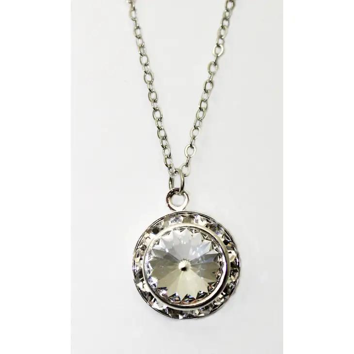 Crystal Rhinestone Rivoli Necklace Crystal Rhinestone Rivoli Necklace