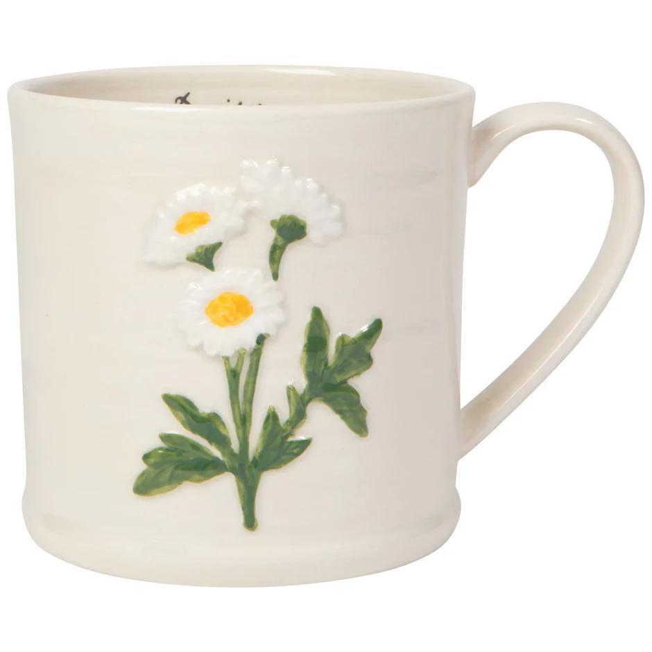 Embossed Floral Mug Daisy Embossed Floral Mug