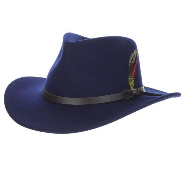 Dakota Wool Outback Hat | Navy Blue