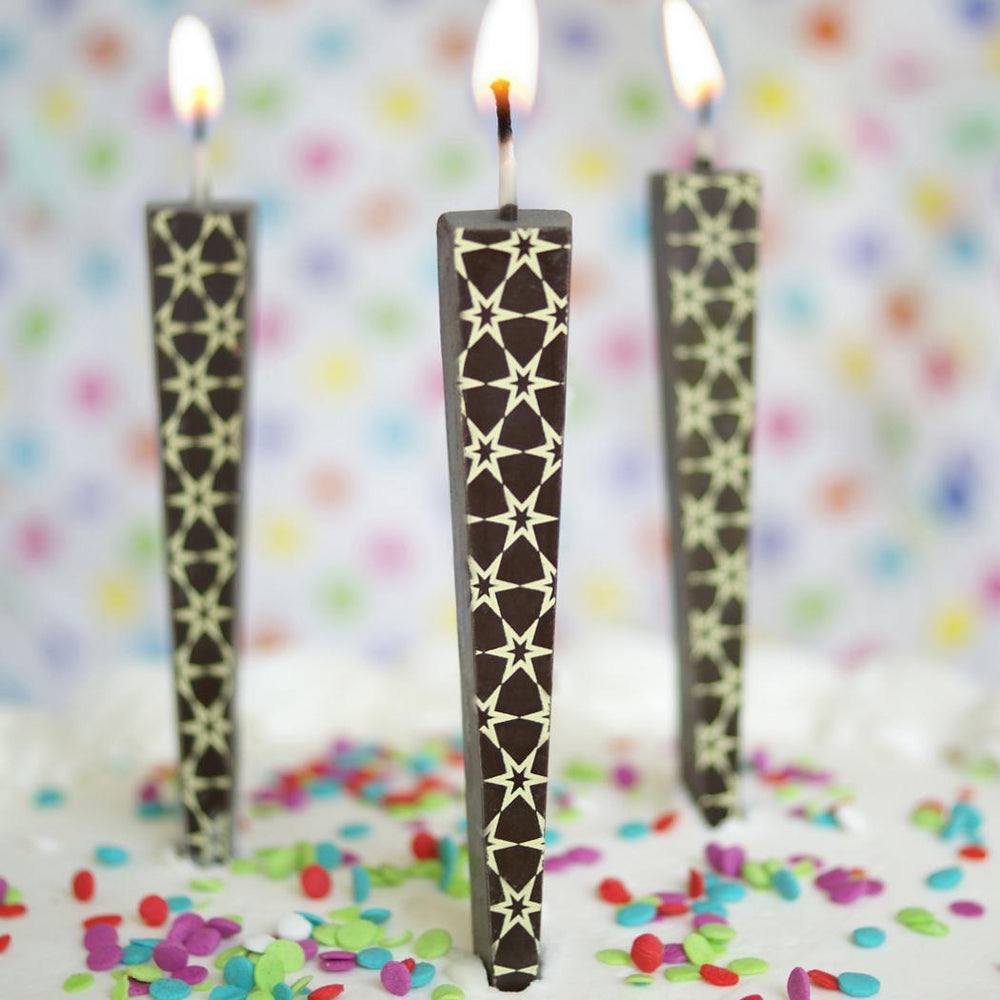 Edible Chocolate Birthday Candles Dark Stars Edible Chocolate Birthday Candles