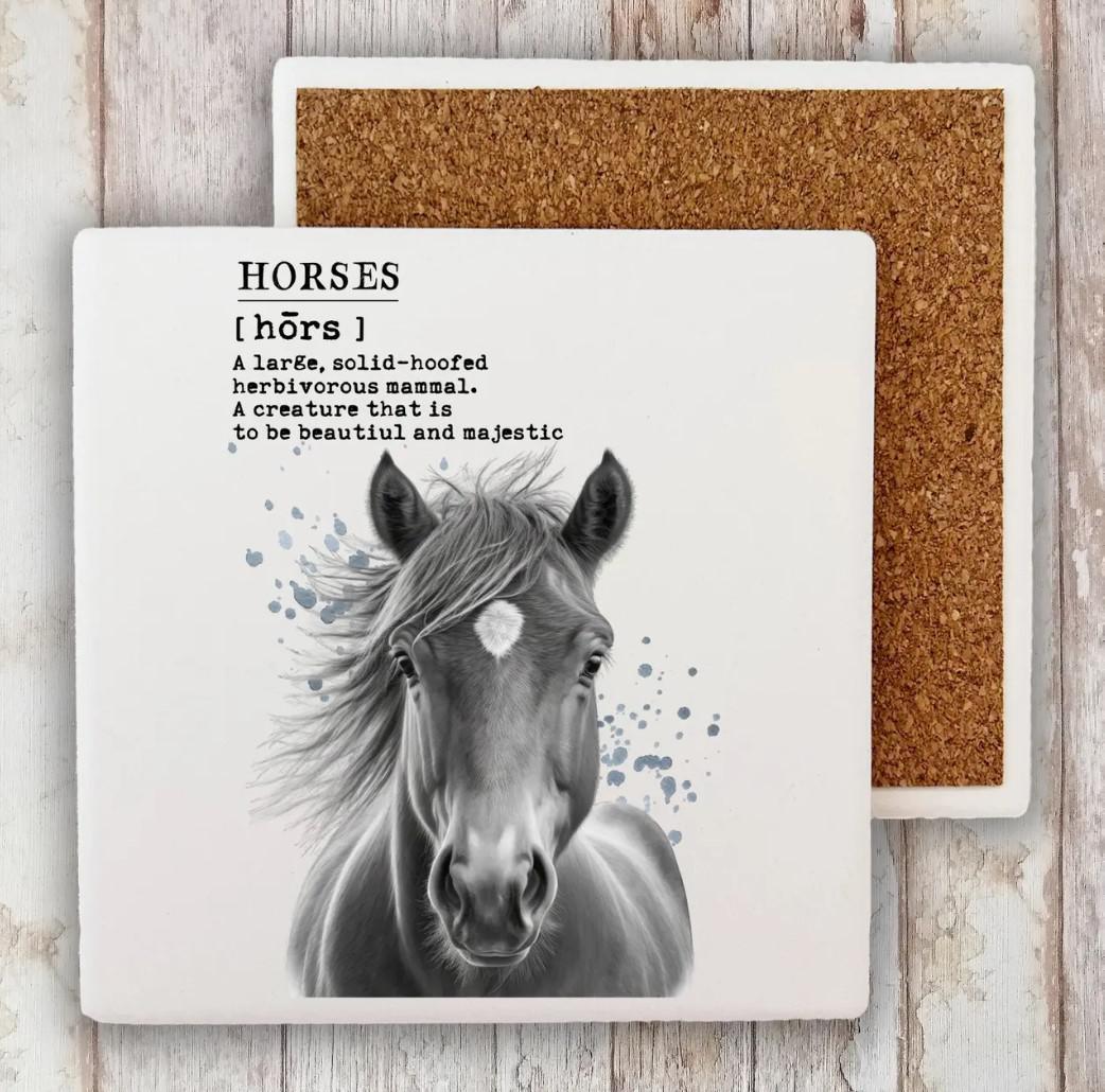 Decorative Stone Coaster Definition of Horse