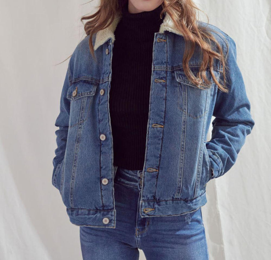 Denim and Sherpa Jacket