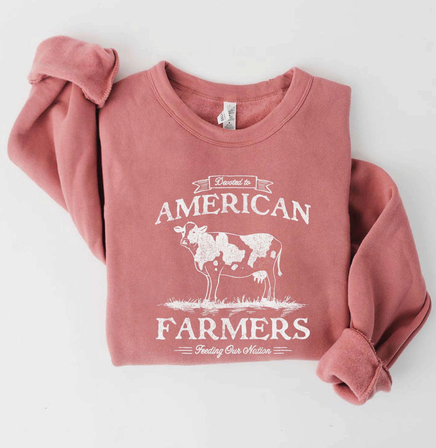 Devoted to American Farmers Fleece Pullover | Muave