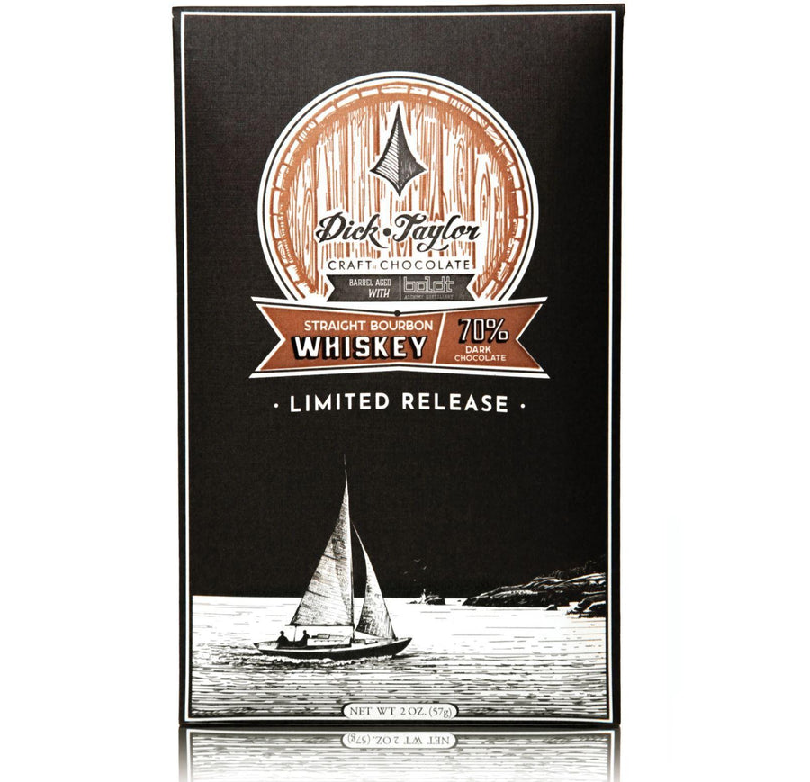 Dick Taylor Chocolate | Straight Bourbon Whiskey 70% Dark Chocolate Dick Taylor Chocolate | Straight Bourbon Whiskey 70% Dark Chocolate