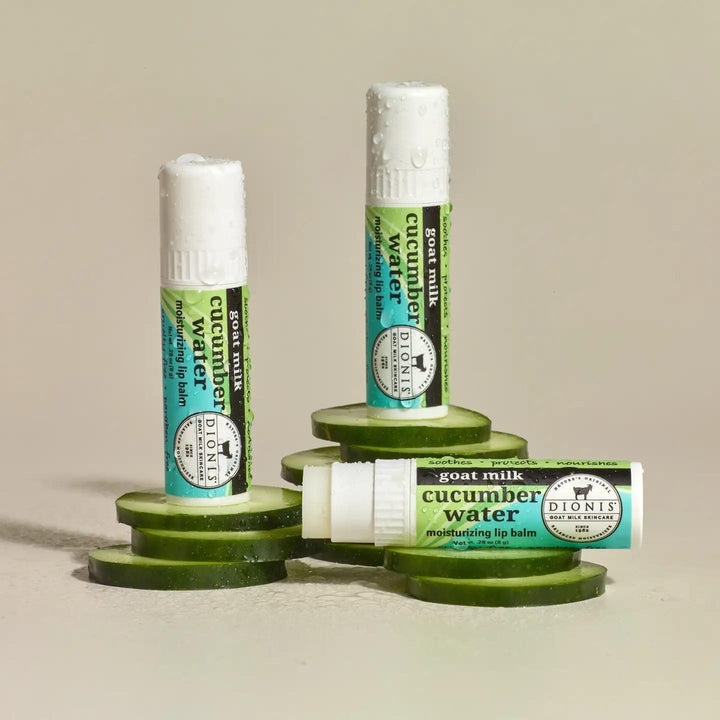 Dionis Cucumber Water Goat Milk Lip Balm, .28 oz. Dionis Cucumber Water Goat Milk Lip Balm, .28 oz.
