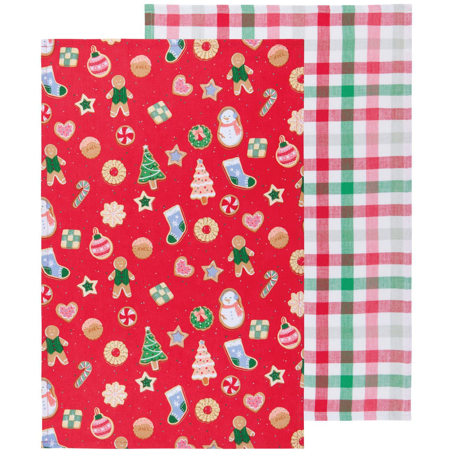 Dishtowels Set of 2 Cookie Exchange Christmas Dishtowels Set of 2 Cookie Exchange Christmas