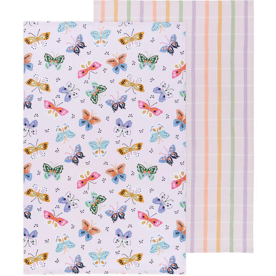 Dishtowels Set of 2 Flutter By Butterfly Dishtowels Set of 2 Flutter By Butterfly