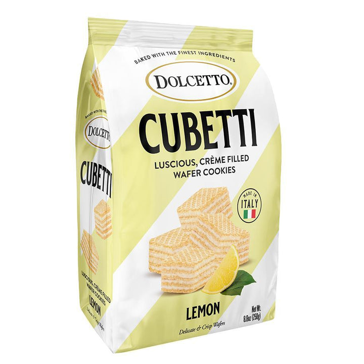 Dolcetto Cubetti Creme Filled Lemon Wafer Cookies Dolcetto Cubetti Creme Filled Lemon Wafer Cookies
