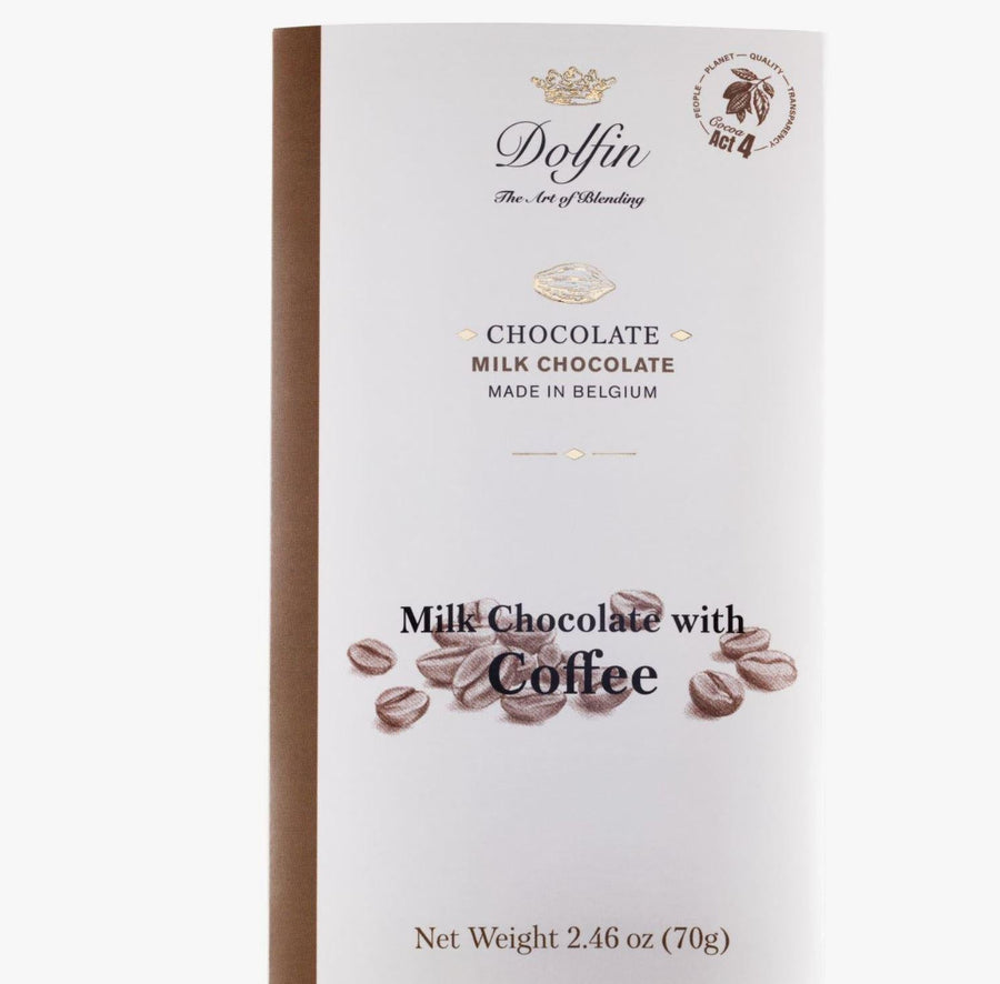 Dolfin Fine Belgium Chocolate | Dark Chocolate with Coffee Dolfin Fine Belgium Chocolate | Dark Chocolate with Coffee