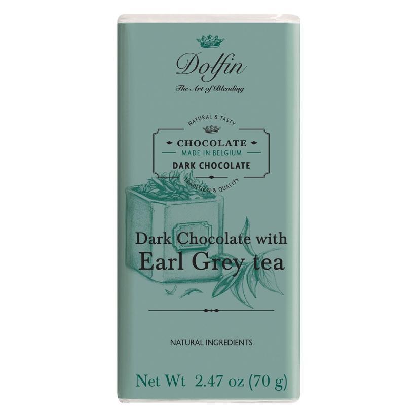 Dolfin Fine Belgium Chocolate | Dark Chocolate with Earl Grey Tea Dolfin Fine Belgium Chocolate | Dark Chocolate with Earl Grey Tea