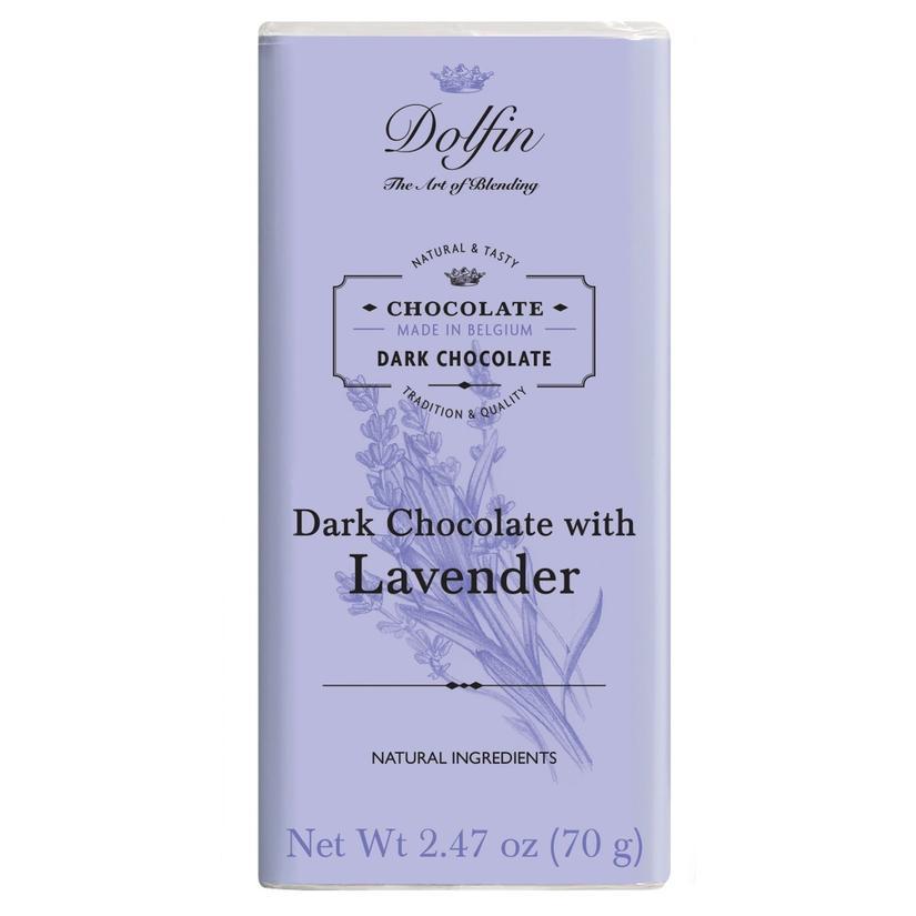 Dolfin Fine Belgium Chocolate | Dark Chocolate with Lavender Dolfin Fine Belgium Chocolate | Dark Chocolate with Lavender