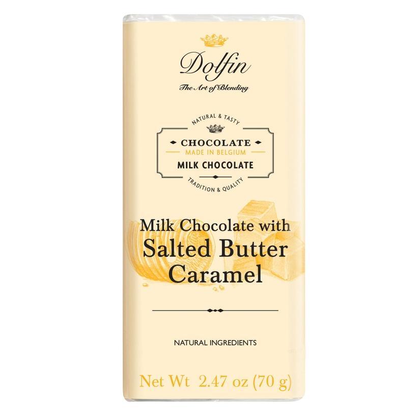 Dolfin Fine Belgium Milk Chocolate with Salted Butter Caramel Dolfin Fine Belgium Milk Chocolate with Salted Butter Caramel