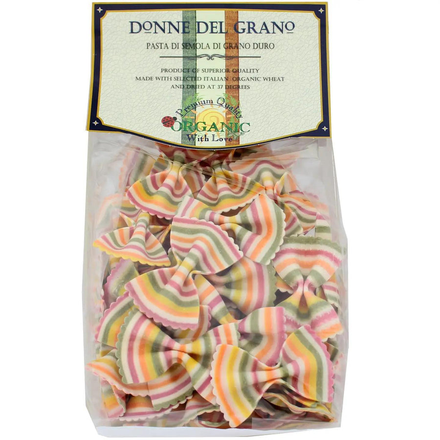 Donne Del Grano Organic Rainbow Bowties Colored Pasta - 8.8oz Donne Del Grano Organic Rainbow Bowties Colored Pasta - 8.8oz